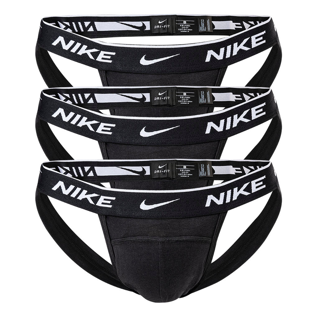 NIKE Men's Jockstrap, Pack of 3 - Jocks, Tanga Briefs, Stretch Cotton