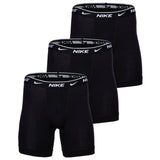 NIKE Herren Boxer Shorts, 3er Pack - Boxer Brief long, Cotton Stretch, Logobund