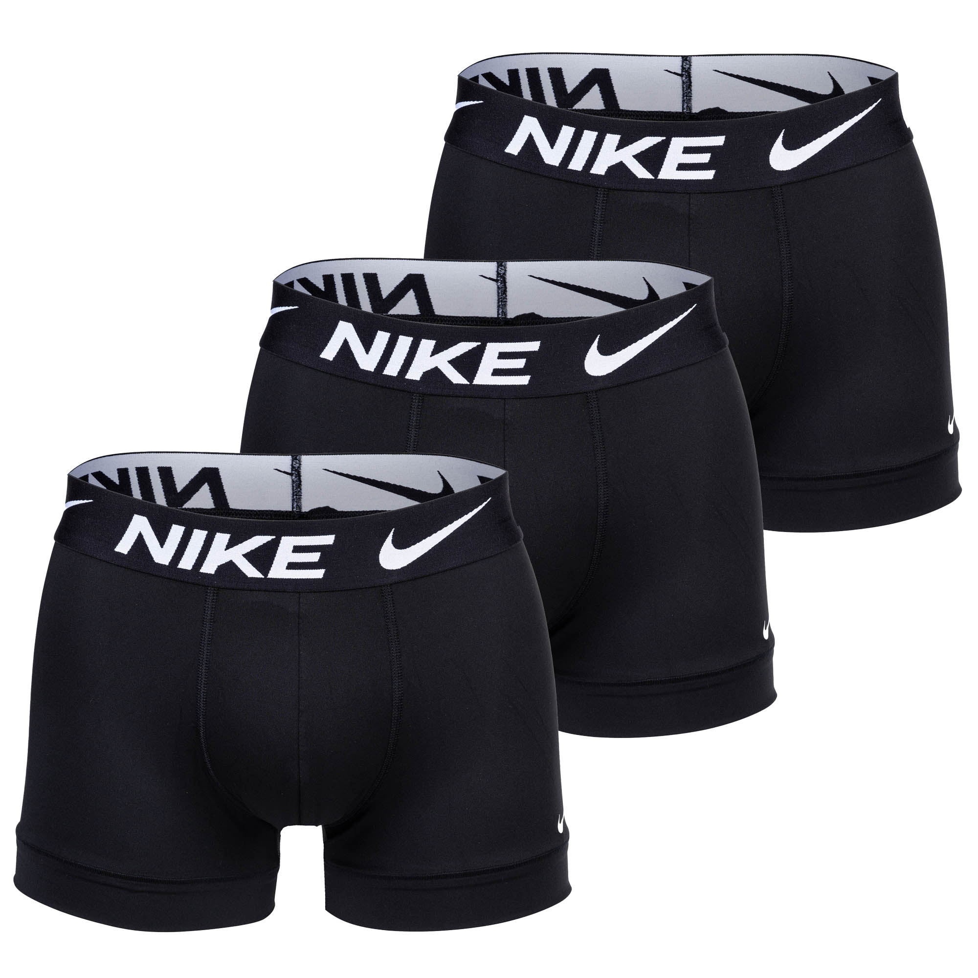 NIKE Herren Boxer Shorts, 3er Pack - Trunks, Dri-Fit Micro, Logobund