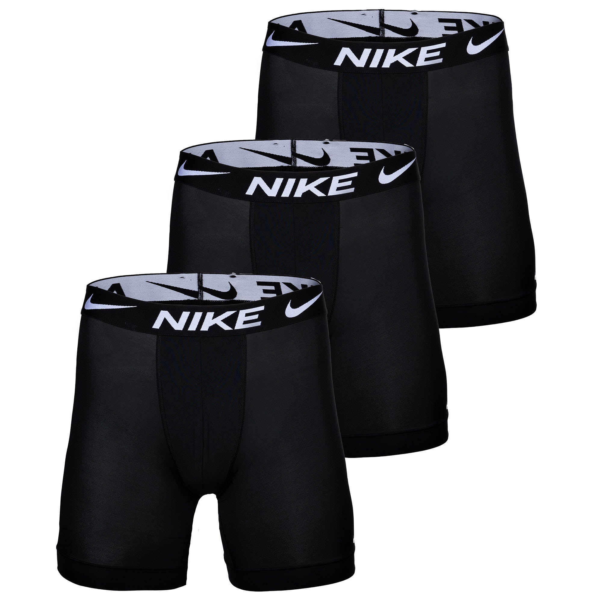 NIKE Herren Boxer Shorts, 3er Pack - Boxer Brief long, Dri-Fit Micro, Logobund
