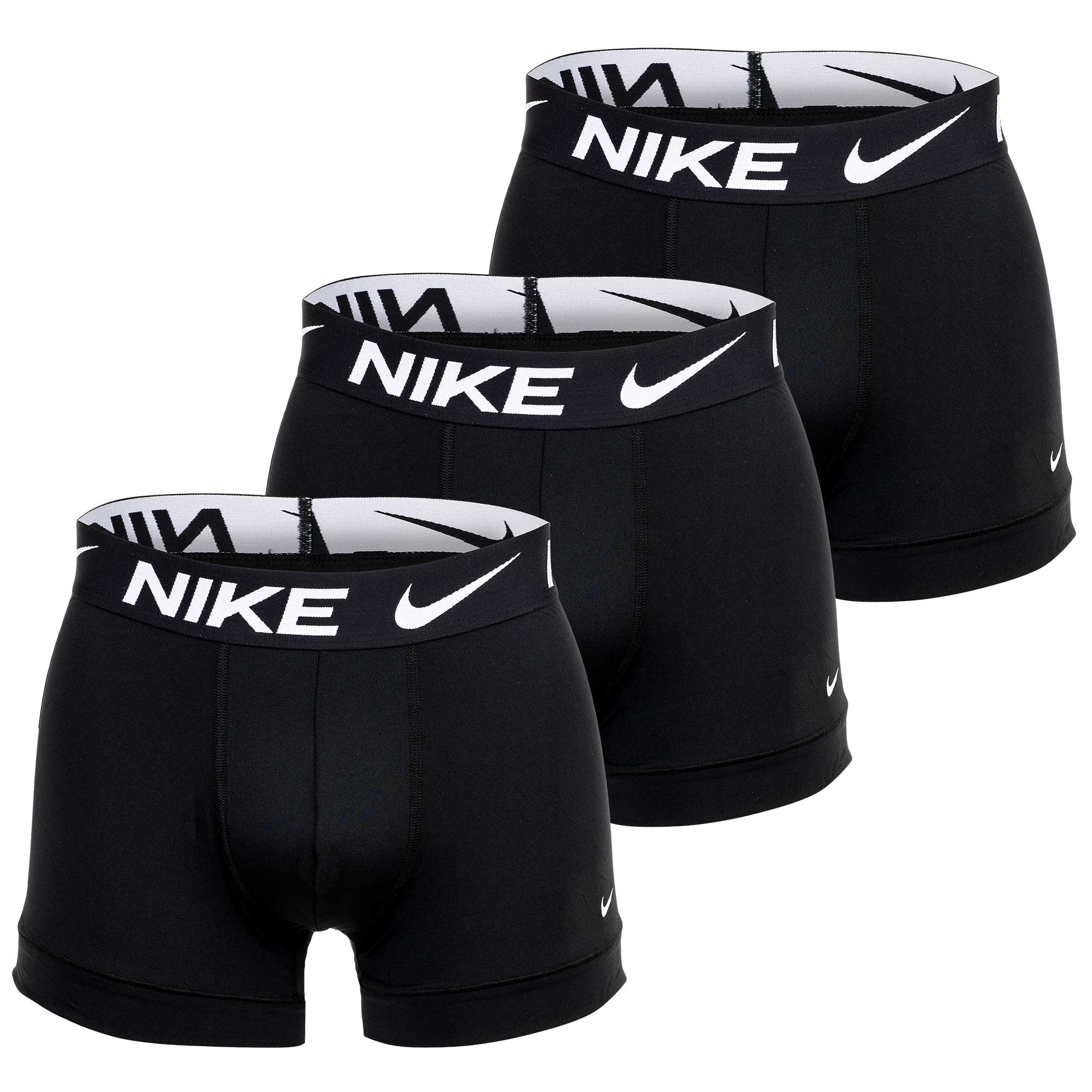 NIKE Men Boxer Shorts, 5-pack – Essential Micro Trunks, Dri-Fit Micro, logo waistband, plain colour