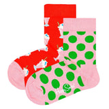 Happy Socks children's socks unisex, 2-pack - crew socks, organic cotton, colour mix