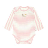 Steiff Baby Body - Romper Suit, Sotton, Bear, Stripes, Logo, long sleeve