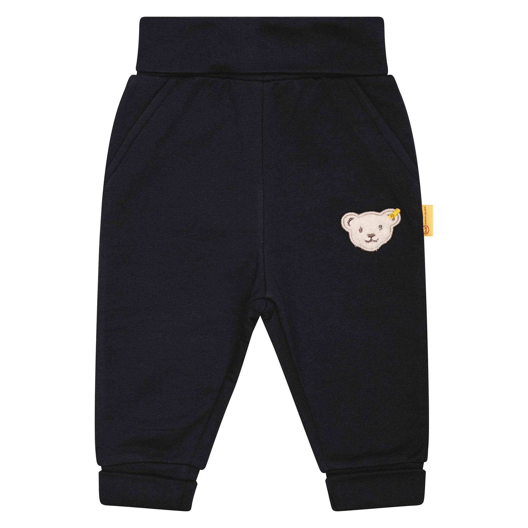 Steiff Baby Jogginghose - lang, Teddy-Motiv, unisex, einfarbig