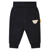 Steiff Baby jogging trousers - long, teddy motif, unisex, single-coloured