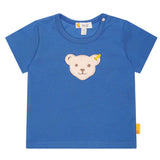 Steiff Baby T-Shirt - Basic, Short Sleeve, Teddy Application, Cotton Stretch, Plain