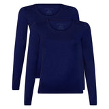 Bamboo basics ladies' T-shirt, 2-pack - LARA Logsleeve, vest, round neck, uni
