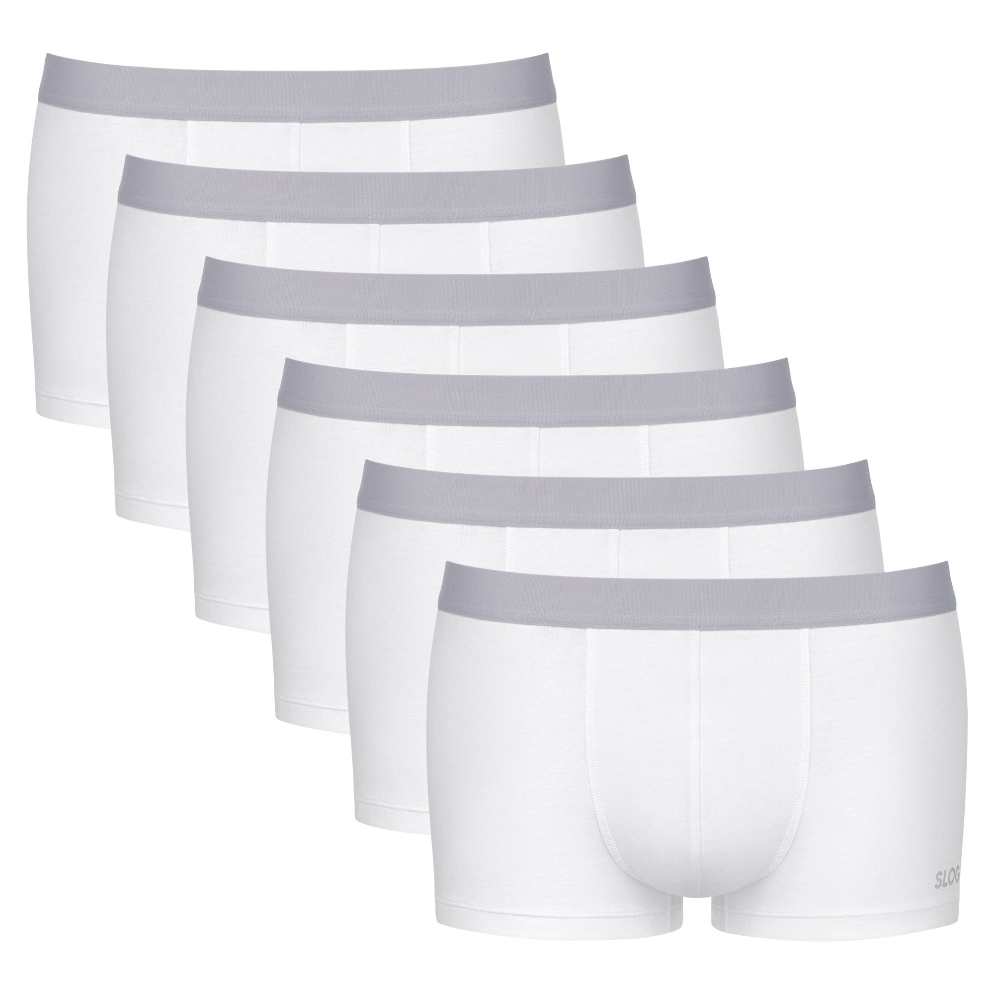 Sloggi Herren Boxershorts, 6er Pack - Hipster, GO ABC 2.0, Baumwolle,  einfarbig