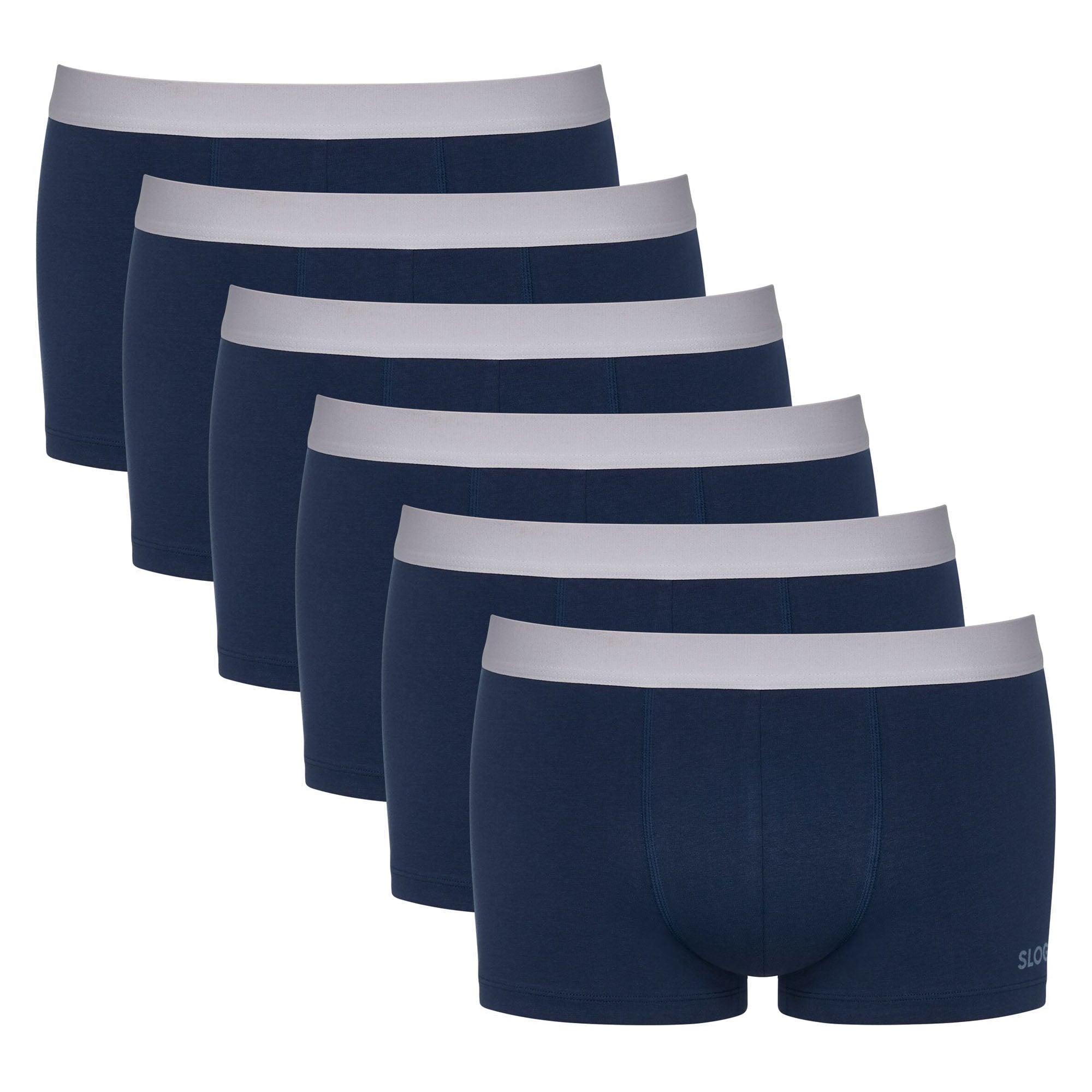 Sloggi Herren Boxershorts, 6er Pack - Hipster, GO ABC 2.0, Baumwolle,  einfarbig