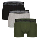 Bamboo basics Herren Boxer Shorts, 3er Pack - LIAM Trunks, atmungsaktiv, Jersey