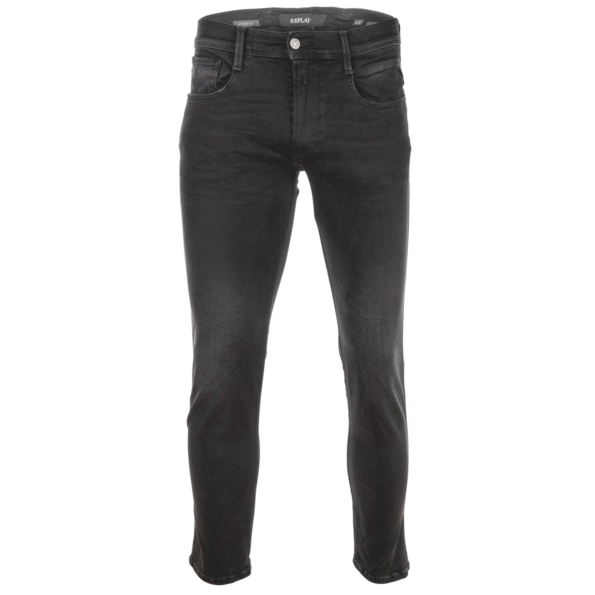 REPLAY Herren Jeans - Hyperflex ANBASS, Stretch Denim, Länge 32, Slim Fit