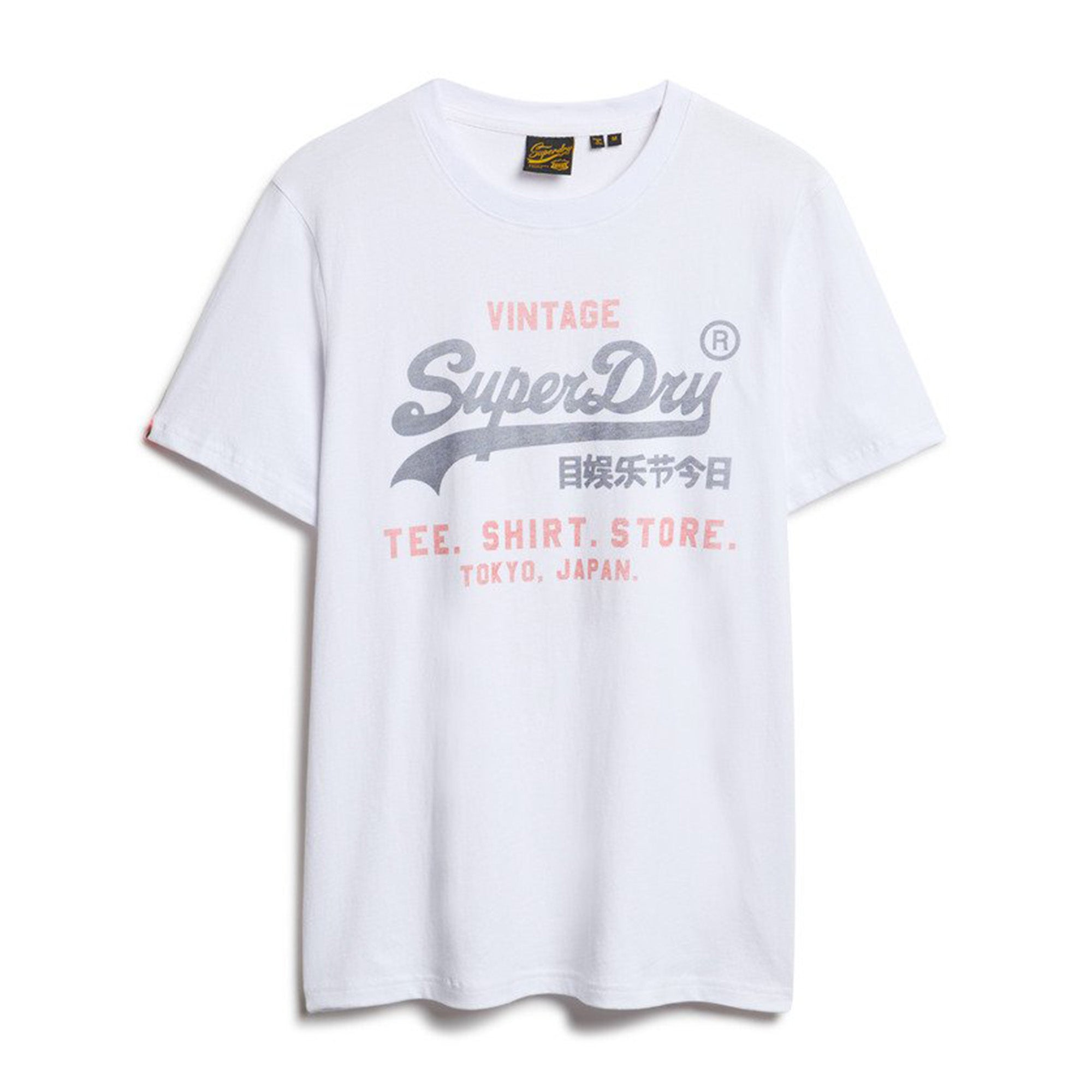 Superdry Herren T-Shirt - VI Heritage Relaxed Tee , T-Shirt, Baumwolle, Rundhals, Logo, einfarbig