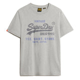 Superdry Herren T-Shirt - VI Heritage Relaxed Tee , T-Shirt, Baumwolle, Rundhals, Logo, einfarbig