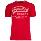 Superdry Men T-Shirt - VI Classic Tee, Logo, Round Neck, Single Colour