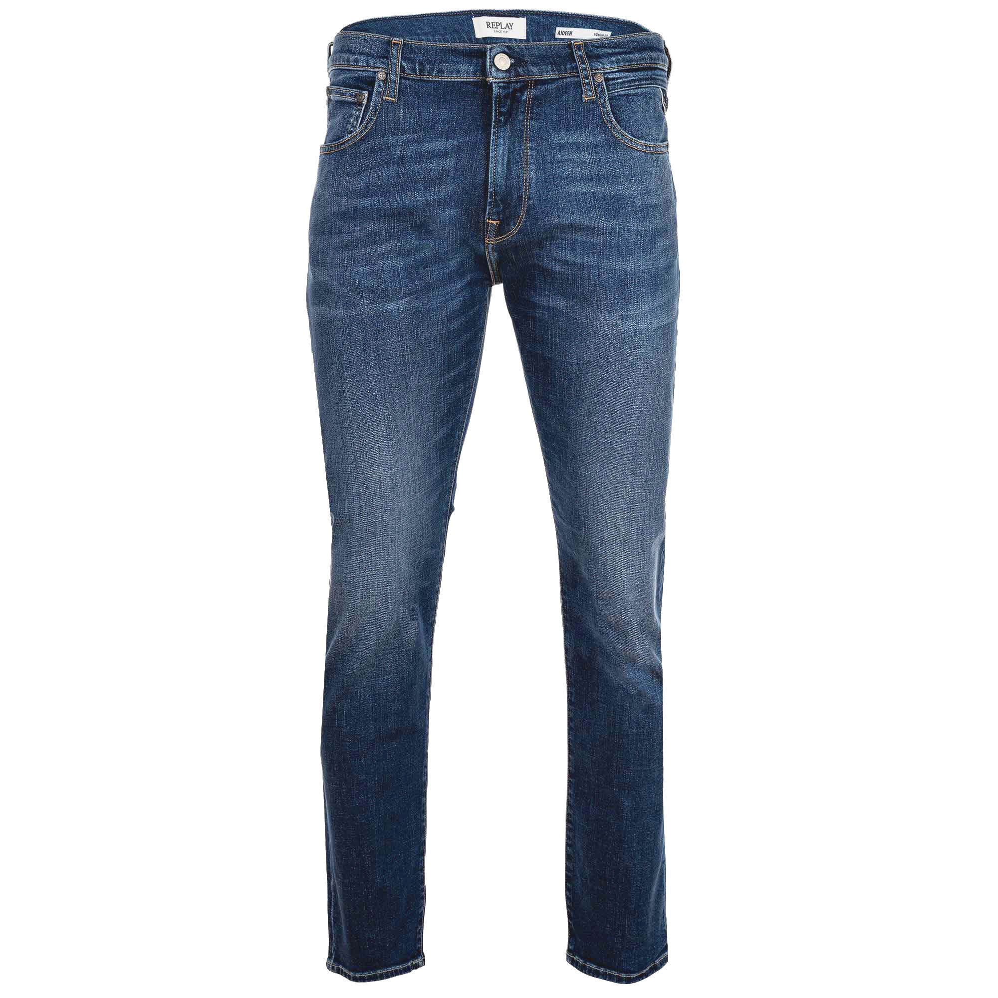 REPLAY Herren Jeans - AIDEEN, Stretch Denim, Länge 32, Straight Fit