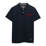 Superdry Men Polo Shirt - Vintage Athletic Polo, Logo, Cotton, Plain