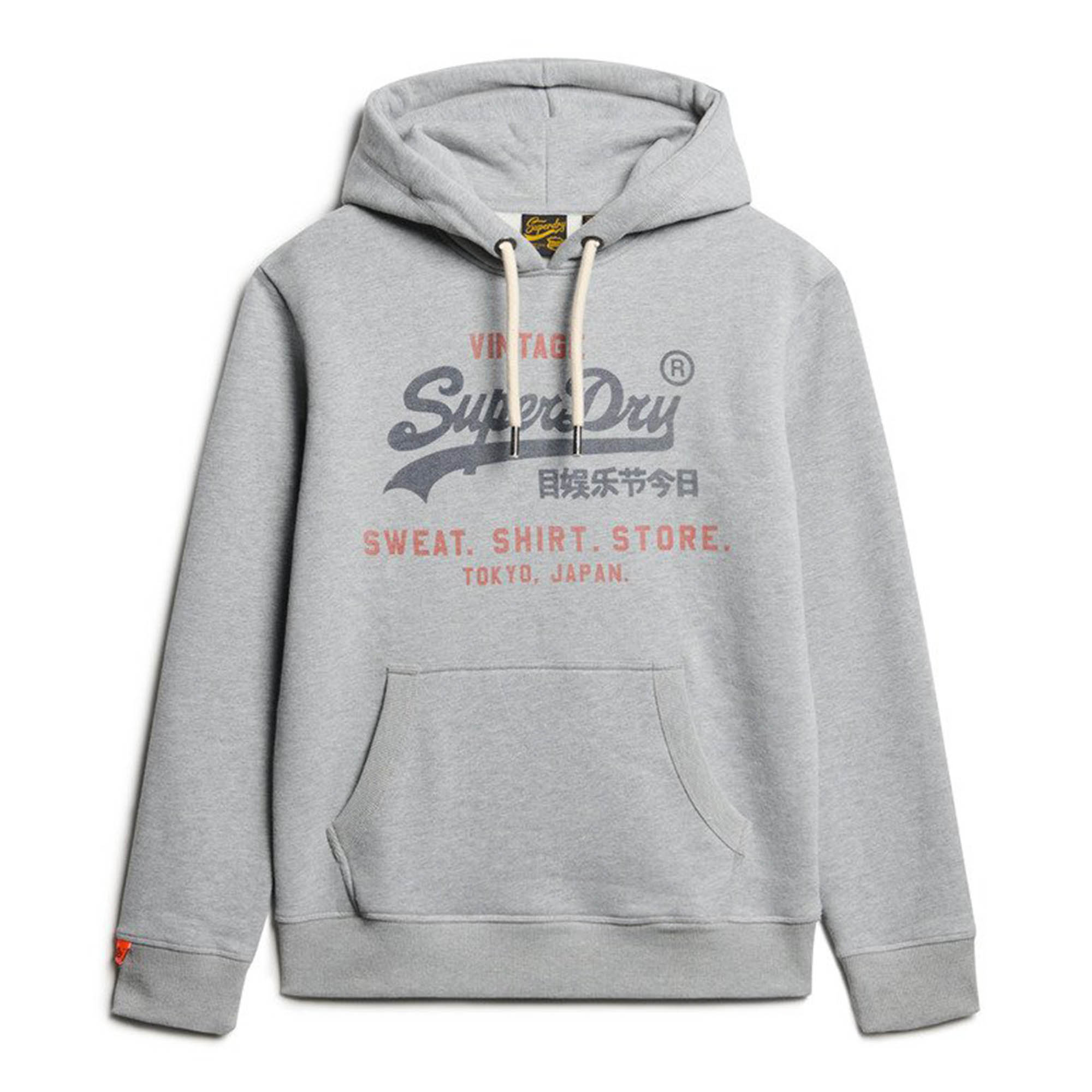 Superdry Herren Hoodie - Vl Heritage Relaxed Hood , Logo, einfarbig