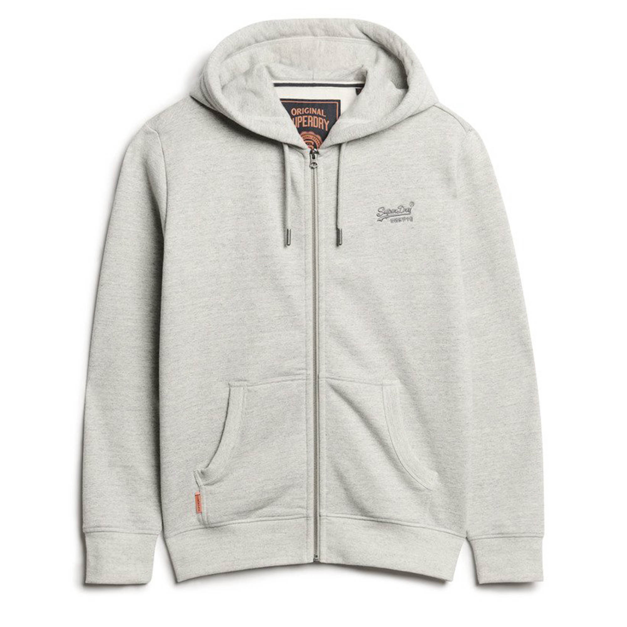 Superdry Herren Sweatjacke - Essential Logo Zip Hoodie, Kapuze, einfarbig