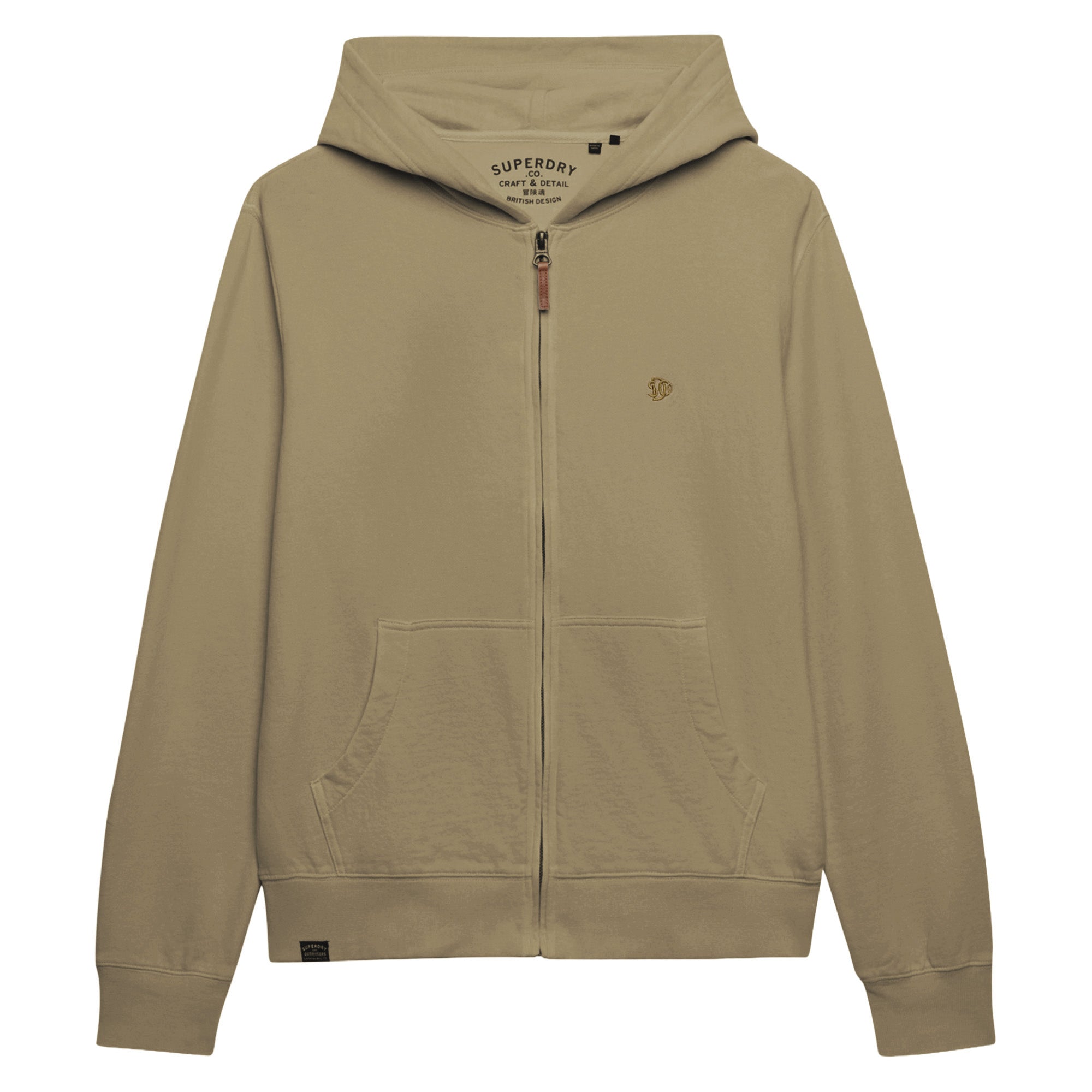 Superdry Herren Sweatjacke mit Kapuze - Classic Essential Ziphood, Baumwolle, uni