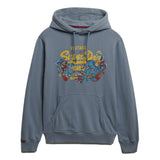 Superdry Herren Hoodie - VI Tokyo Relaxed Hood, Kapuze, Vintage Cracked Print, einfarbig