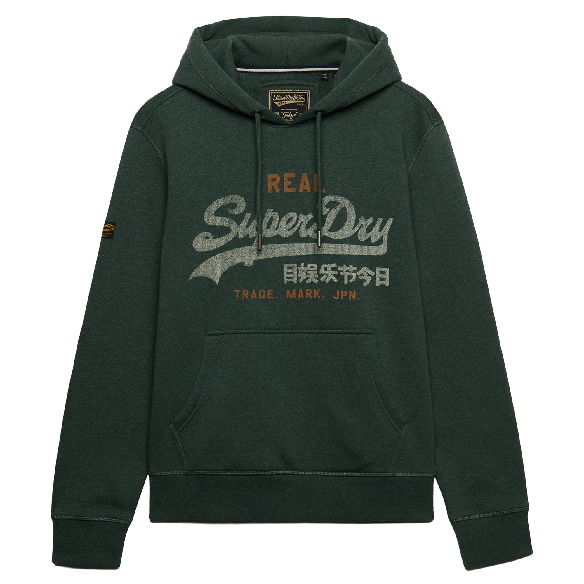 Superdry Herren Hoodie - Vintage Logo Heritage Relaxed Hoodie, Kapuze, Print, Baumwollmix