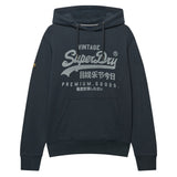 Superdry Men’s Hoodie - Vintage Logo Classic Hoodie, Hood, Print, Cotton Blend
