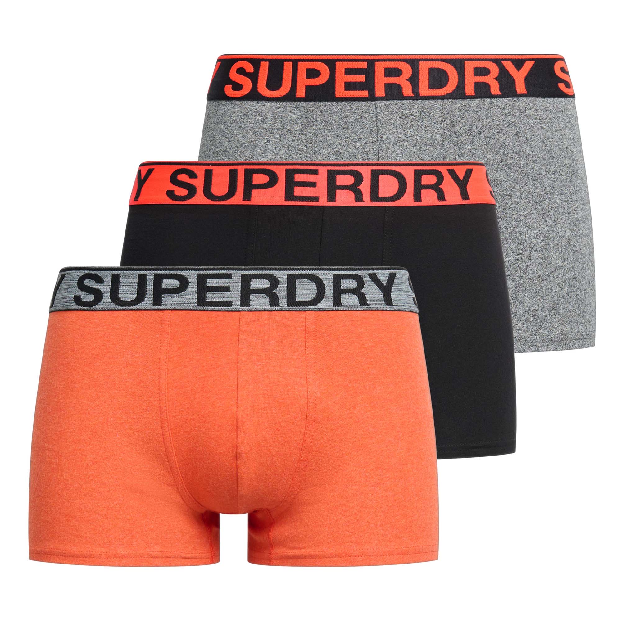 Superdry Men Boxer Shorts, 3-Pack - Trunk Triple Pack, Logo Waistband, Cotton Stretch
