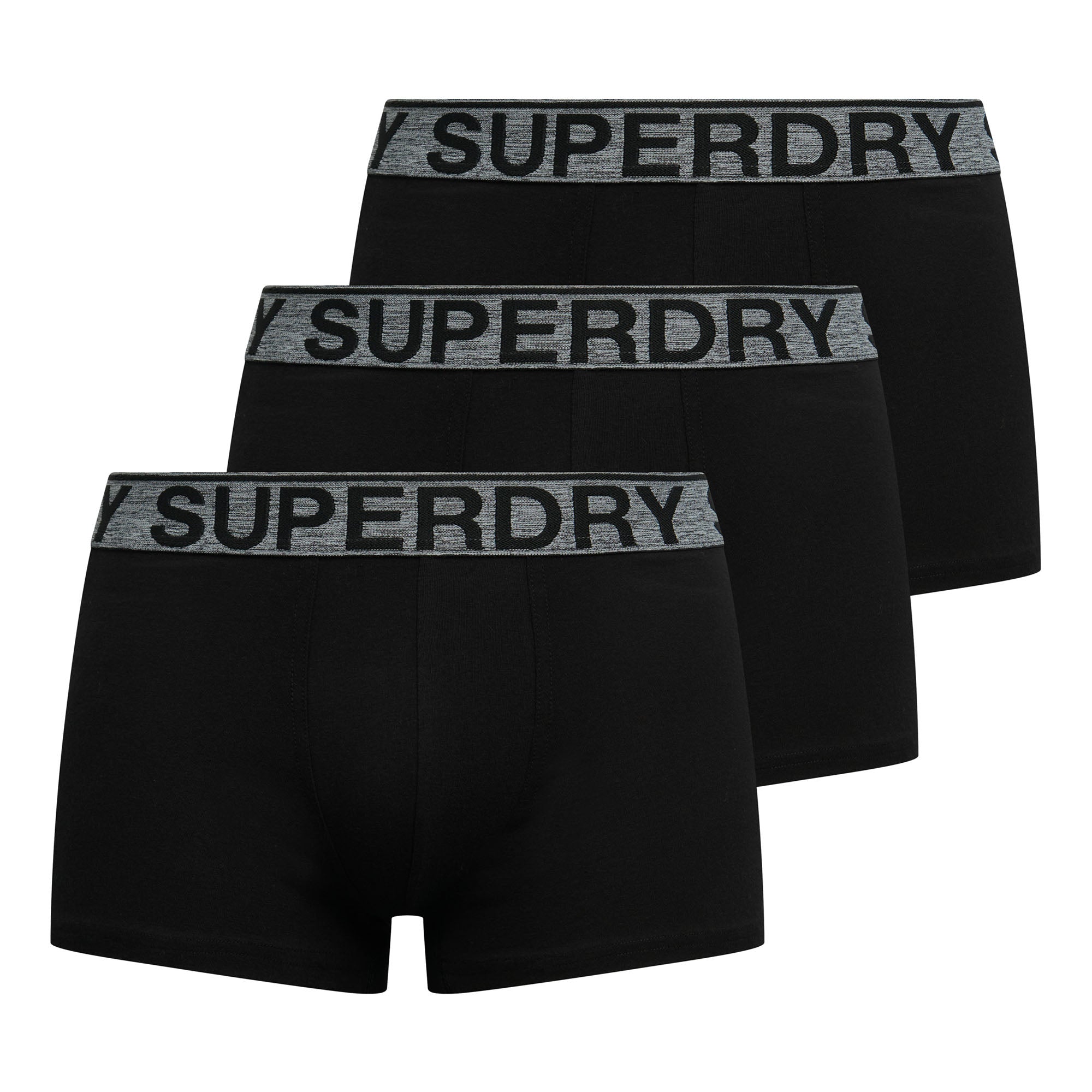 Superdry Herren Boxershorts, 3er Pack - Trunk Triple Pack, Logobund, Cotton Stretch