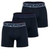 Superdry Herren Boxershorts, 3er Pack - Boxer Triple Pack, Logobund, Cotton Stretch