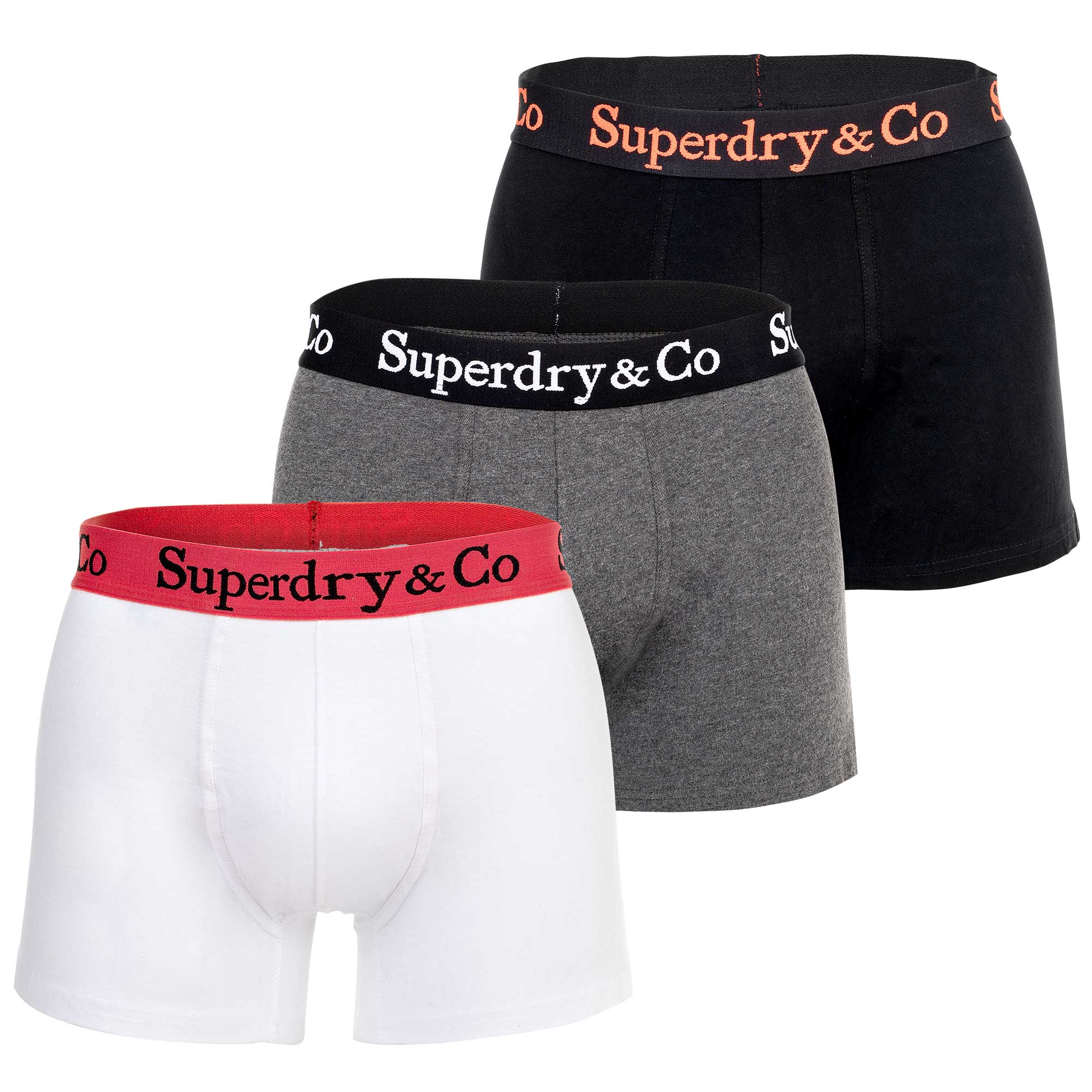 Superdry Herren Boxershorts, 3er Pack - Trunk Tiple Pack, Trunks, Baumwoll Stretch