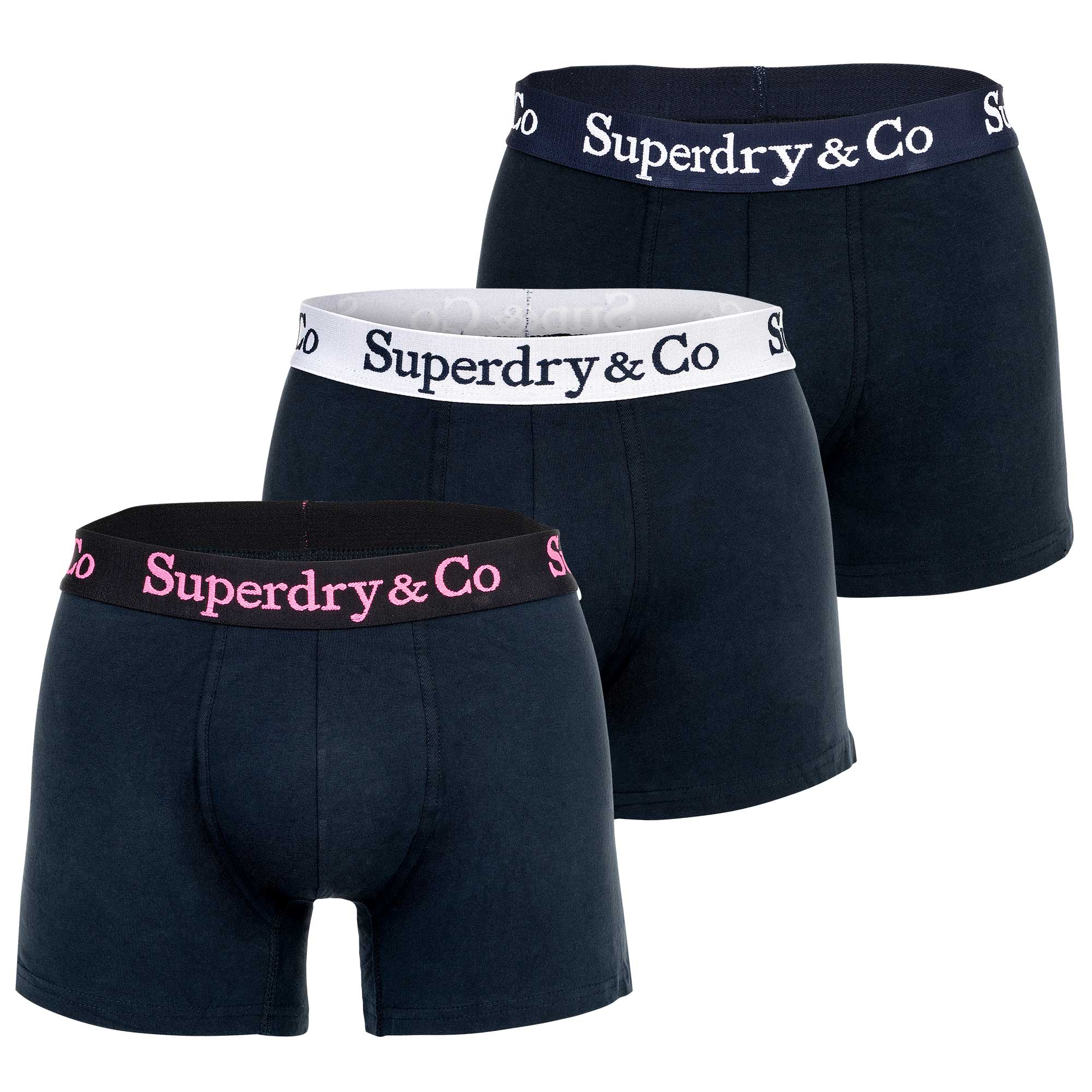 Superdry Herren Boxershorts, 3er Pack - Trunk Tiple Pack, Trunks, Baumwoll Stretch