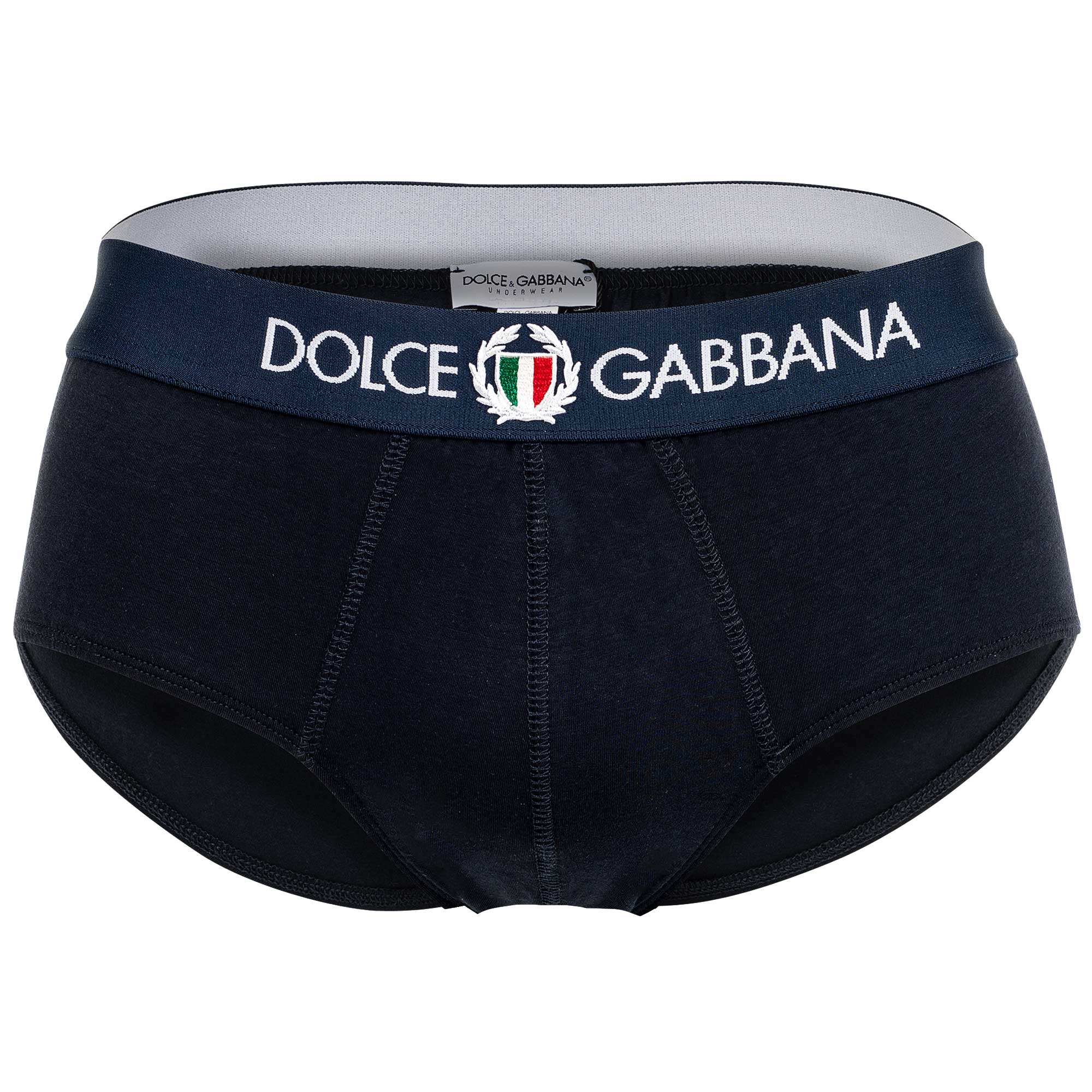 DOLCE & GABBANA Men's Briefs - Continuative Briefs Brando, Tricolour Crest Logo