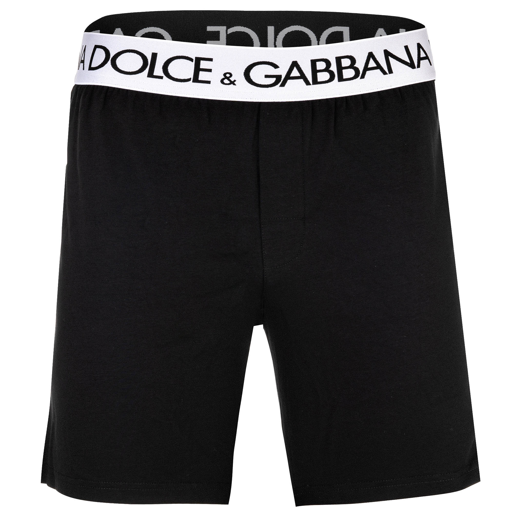 DOLCE & GABBANA Herren Jersey-Boxershorts - Continuative Shorts, Logo-Bund, Stretch Baumwolle