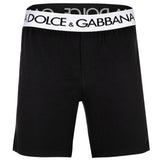 DOLCE & GABBANA Herren Jersey-Boxershorts - Continuative Shorts, Logo-Bund, Stretch Baumwolle