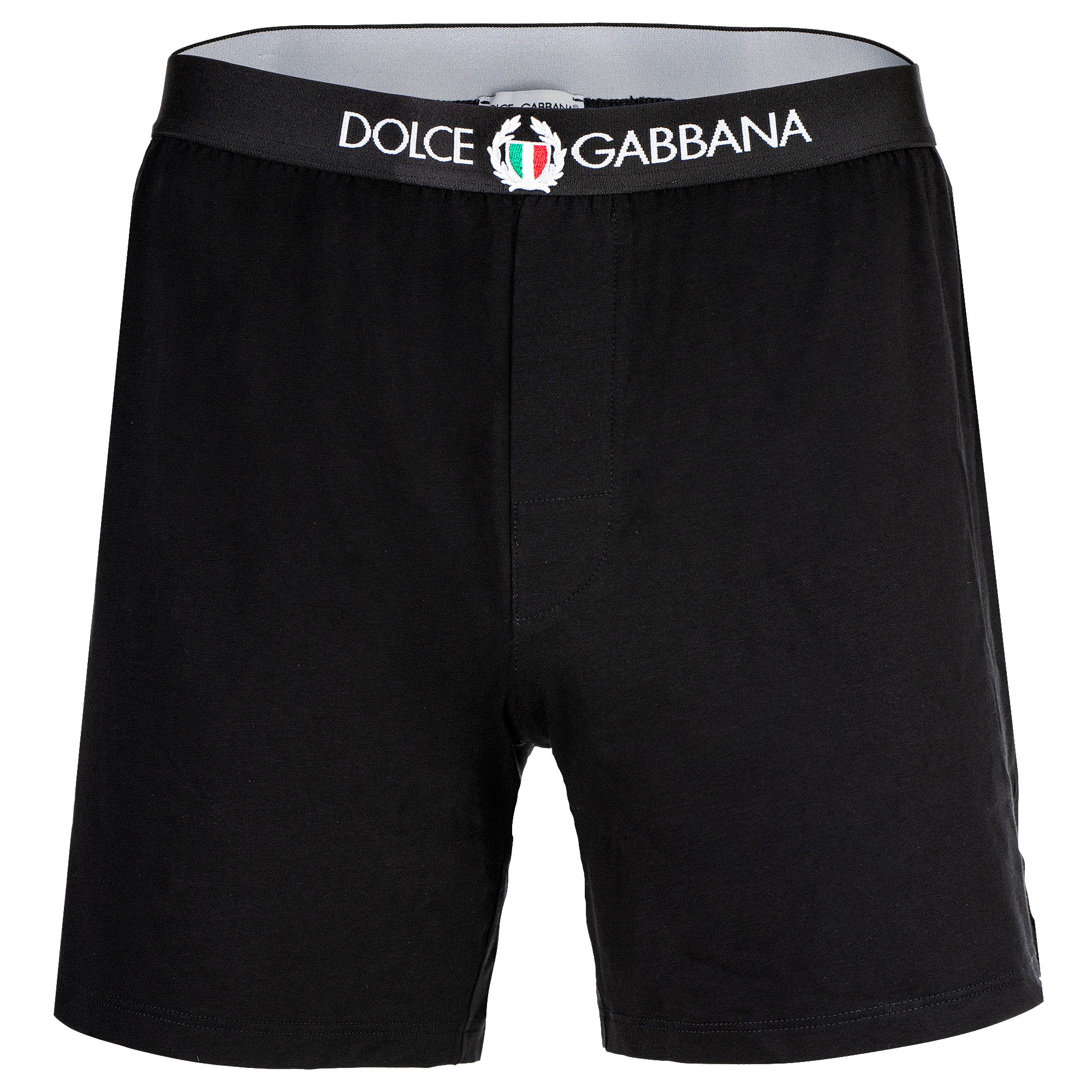 DOLCE & GABBANA Herren Jersey-Boxershorts - Shorts, Logo-Bund, Stretch Baumwolle