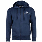 REPLAY Herren Sweatjacke - Zip-Jacke, Kapuze, Logo