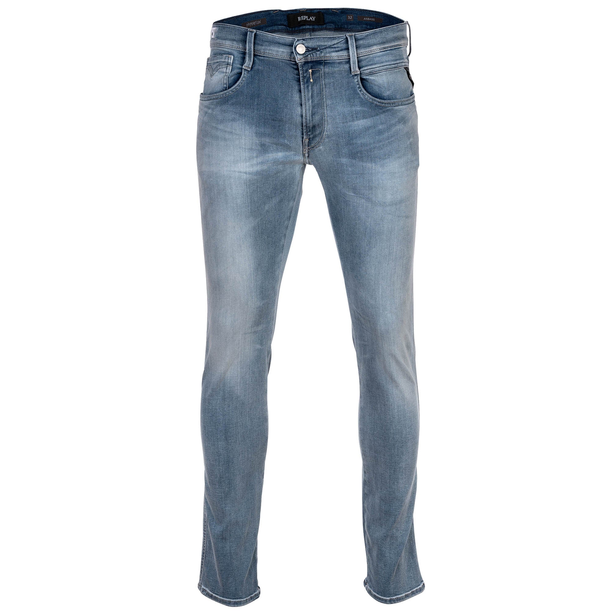 REPLAY Herren Jeans - Hyperflex ANBASS, Stretch Denim, Länge 32, Slim Fit