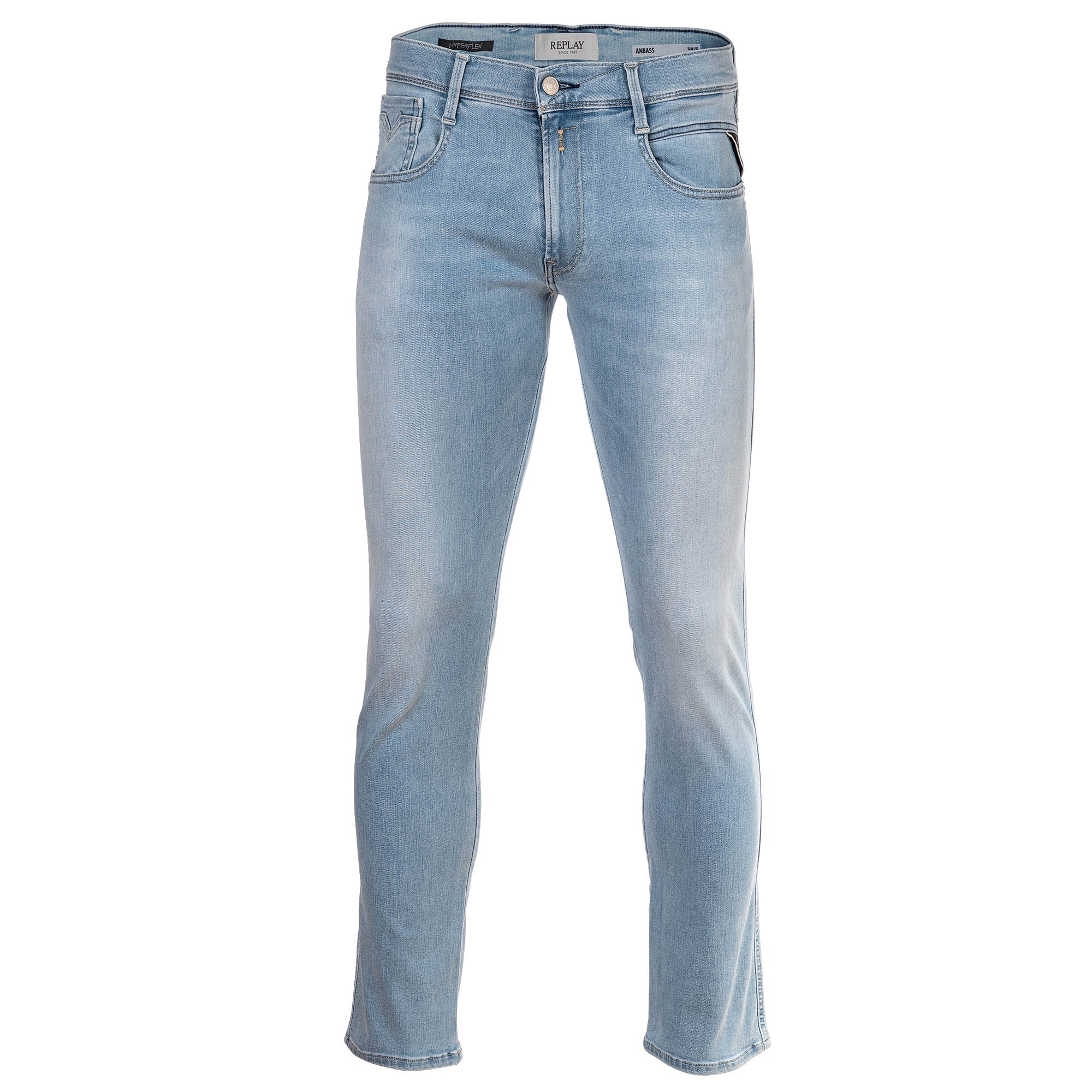 REPLAY Herren Jeans - Hyperflex ANBASS, Stretch Denim, Länge 32, Slim Fit