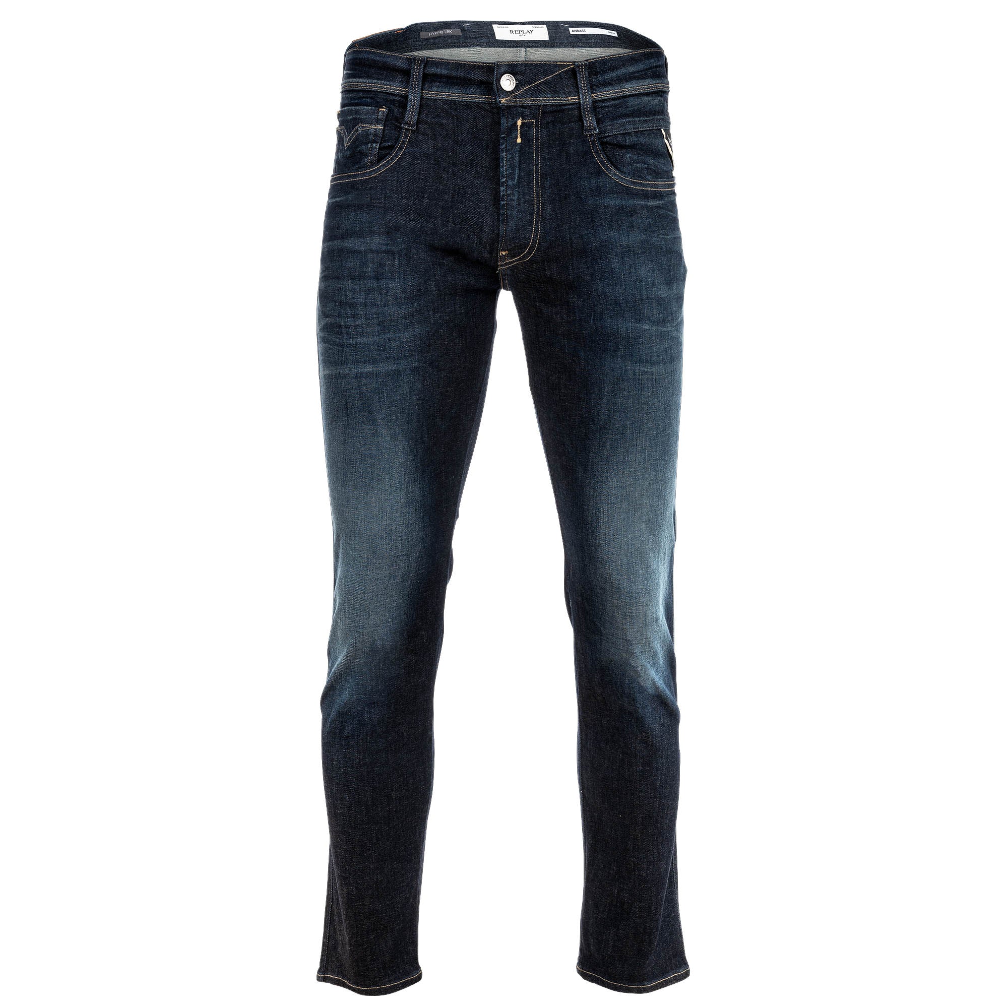 REPLAY men's jeans - Hyperflex ANBASS, stretch denim, length 32, slim fit