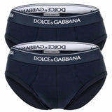 DOLCE & GABBANA Men's Briefs, Pack of 2 - Continuative Medio Brief, Stretch Cotton