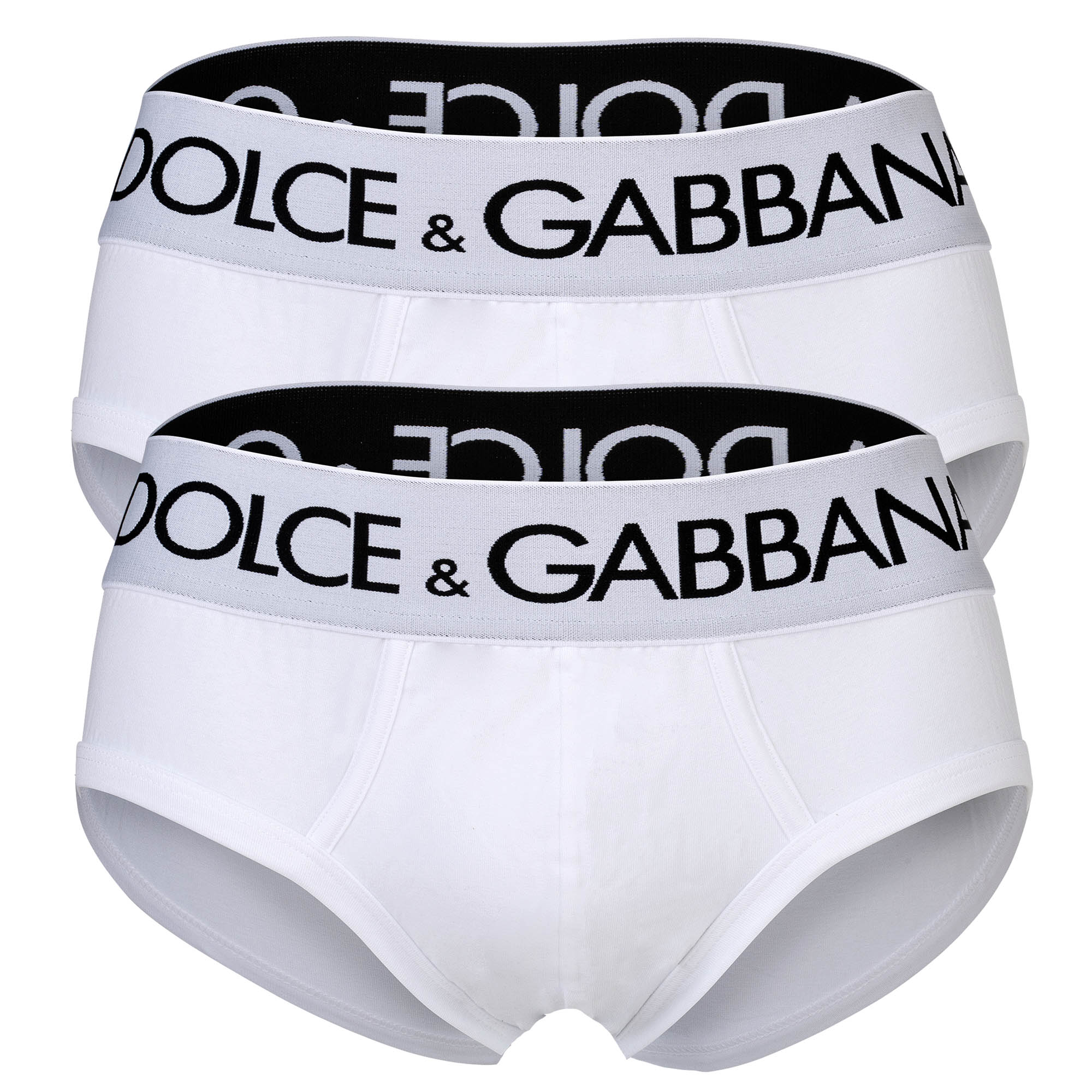 DOLCE & GABBANA men's briefs, 2-pack - Brando briefs, stretch cotton