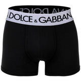 DOLCE & GABBANA Herren Boxershorts - Continuative Regular Boxer, Stretch Baumwolle, Logobund
