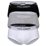 DOLCE & GABBANA Herren Slips, 3er Pack - Slip Brando, Stretch Baumwolle