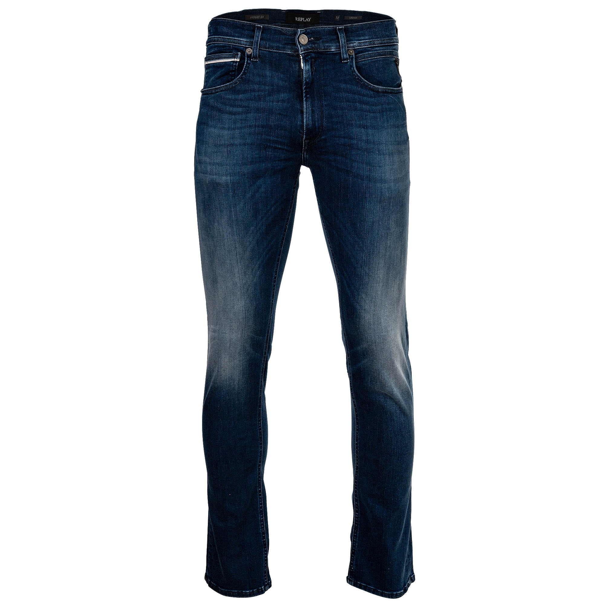 REPLAY Herren Jeans - GROVER, Länge 32, Stretch Denim, Straight Fit