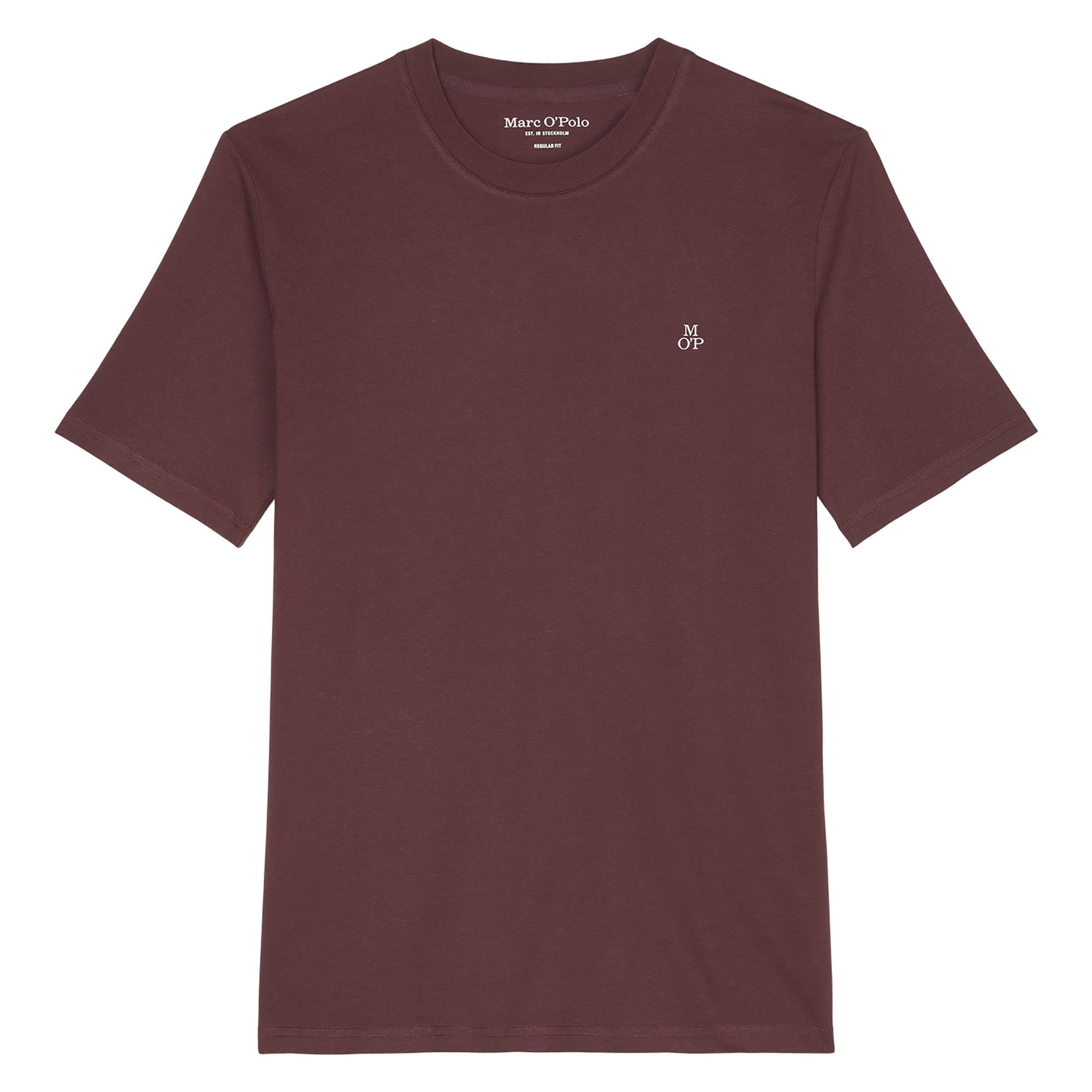 Marc O'Polo Herren T-Shirt - Small-Logo, Regular Fit, Baumwolle, Logoprint, uni