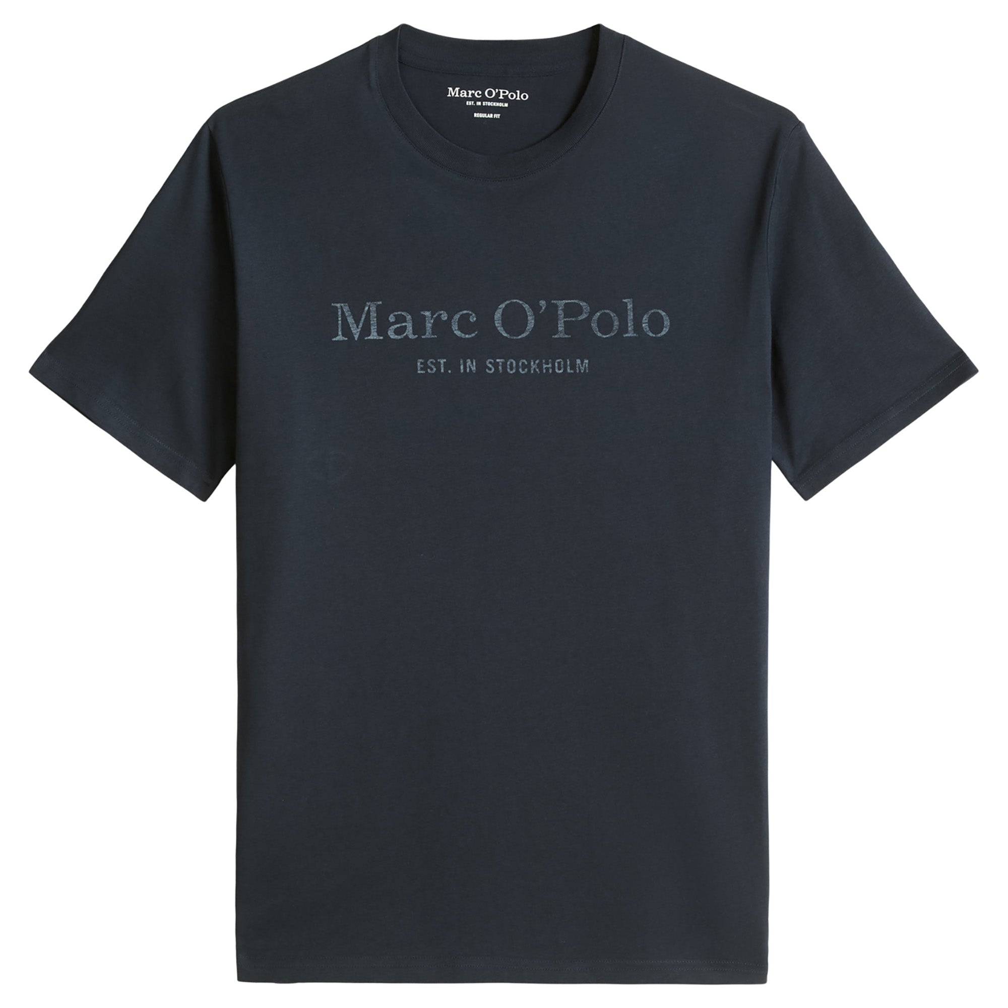 Marc O'Polo Herren T-Shirt - Big-Logo, Regular Fit, Baumwolle, Logoprint, uni