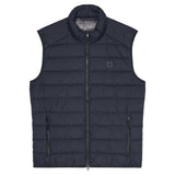 Marc O'Polo Men's Quilted Waistcoat - Woven Outdoor Waistcoat, Stand-up Collar, Zipper, Plain