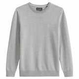 Marc O'Polo Herren Strickpullover - Piqué-Struktur, Rundhals, Regular Fit, Cotton