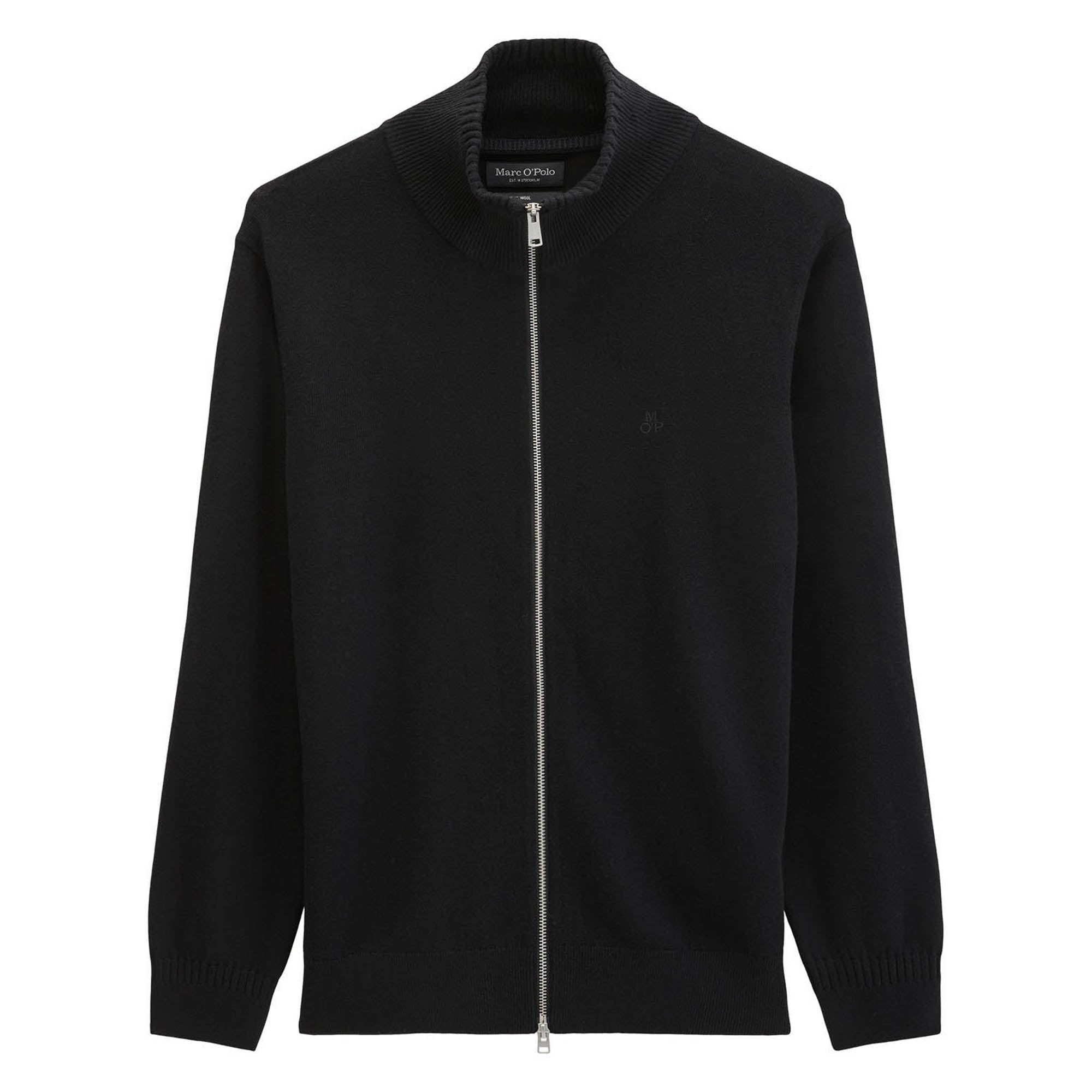 Marc O'Polo Men’s Knit Cardigan with Stand-Up Collar - Knit Cardigan, Regular Fit, Cotton-Virgin Wool Blend