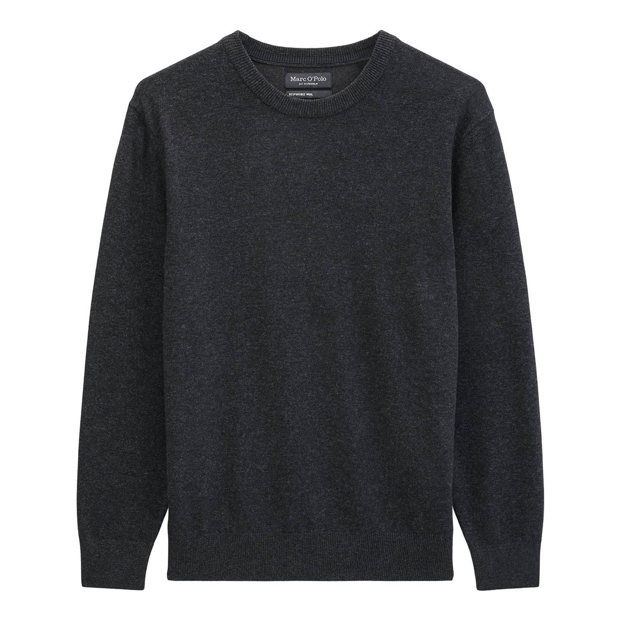 Marc O'Polo Herren Strickpullover - Knit Pullover, Rundhals, Baumwoll-Schurwoll-Mix, Regular Fit